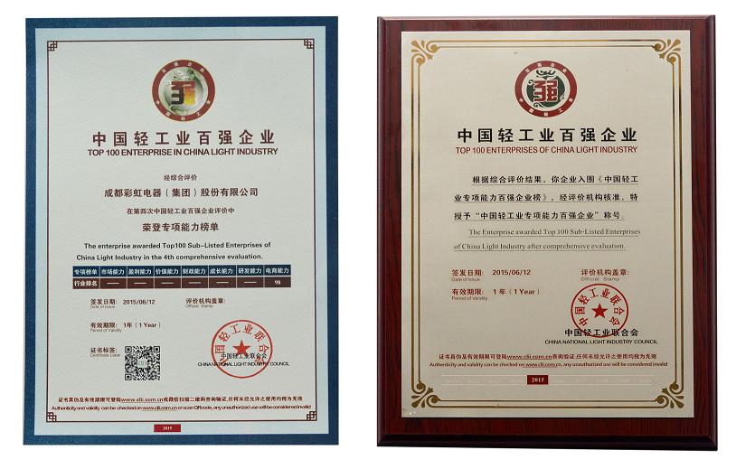 成都九球体育(China)官方网站集团电子商务中心荣获轻工百强
